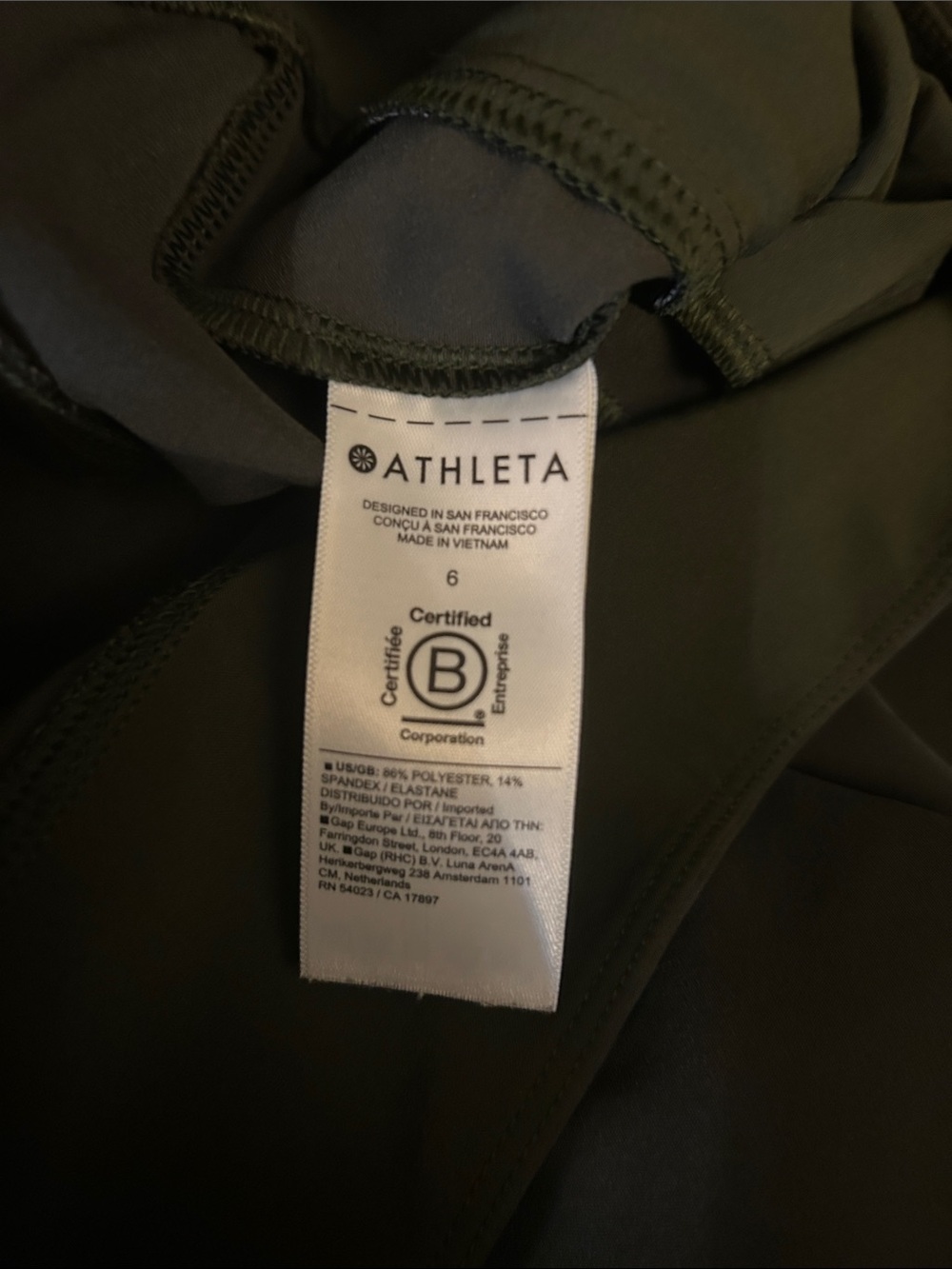 Athleta Olive Green High Rise Tapered Ankle Pants - Picture 4 of 6